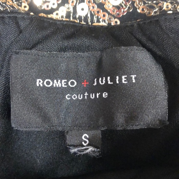 Romeo and Juliet Couture Black Sequined Skirt - Picture 4 of 5